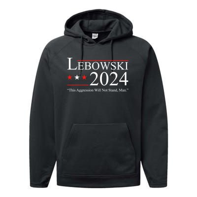 Funny Political Name Lebowski Political Election Vote 2024 Performance Fleece Hoodie