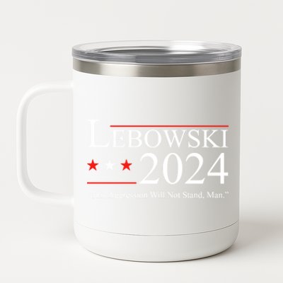 Funny Political Name Lebowski Political Election Vote 2024 12 oz Stainless Steel Tumbler Cup