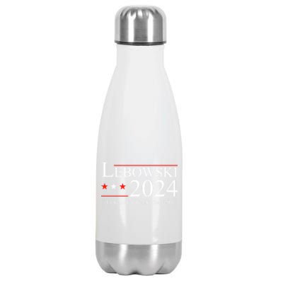 Funny Political Name Lebowski Political Election Vote 2024 Stainless Steel Insulated Water Bottle