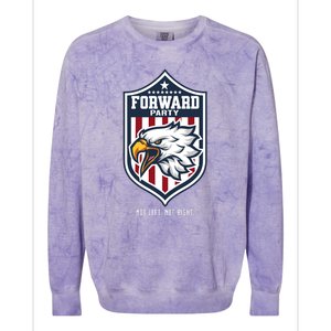 Forward Party Not Left Not Right Colorblast Crewneck Sweatshirt