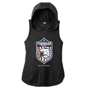 Forward Party Not Left Not Right Ladies PosiCharge Tri-Blend Wicking Draft Hoodie Tank