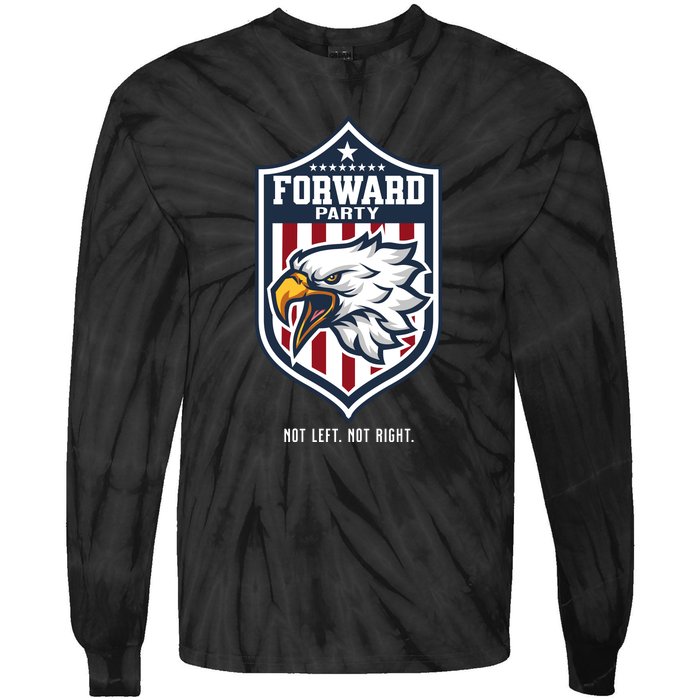 Forward Party Not Left Not Right Tie-Dye Long Sleeve Shirt