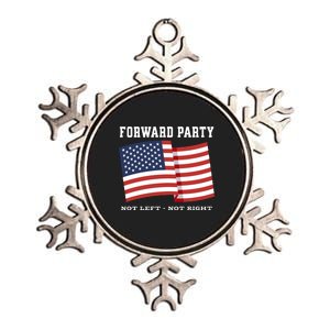 Forward Party Not Left Not Right Metallic Star Ornament