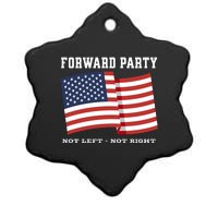 Forward Party Not Left Not Right Ceramic Star Ornament