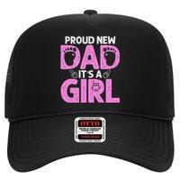 Funny Proud New Dad Gift For Father's Day High Crown Mesh Back Trucker Hat