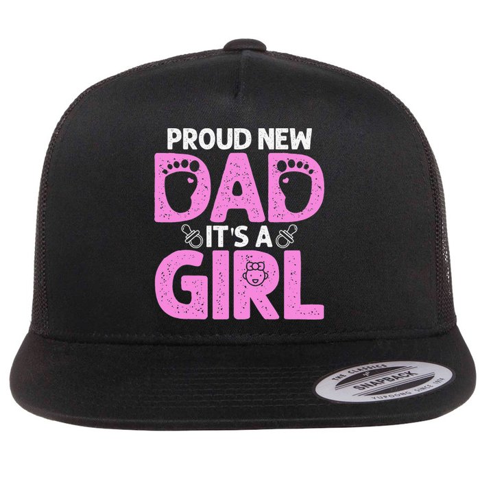 Funny Proud New Dad Gift For Father's Day Flat Bill Trucker Hat