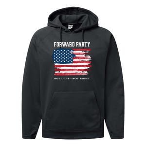 Forward Party Not Left Not Right Performance Fleece Hoodie