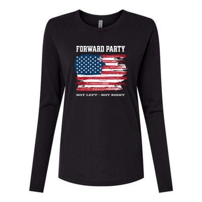 Forward Party Not Left Not Right Womens Cotton Relaxed Long Sleeve T-Shirt