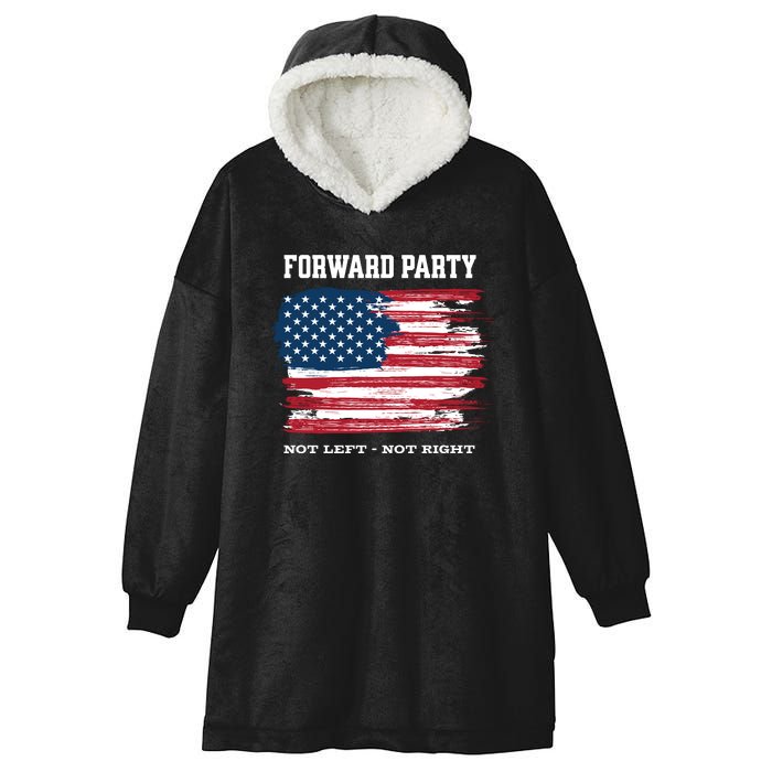 Forward Party Not Left Not Right Hooded Wearable Blanket