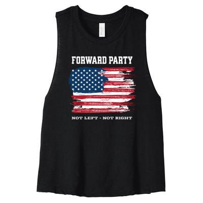 Forward Party Not Left Not Right Women's Racerback Cropped Tank