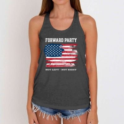 Forward Party Not Left Not Right Women's Knotted Racerback Tank