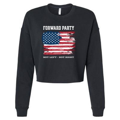 Forward Party Not Left Not Right Cropped Pullover Crew