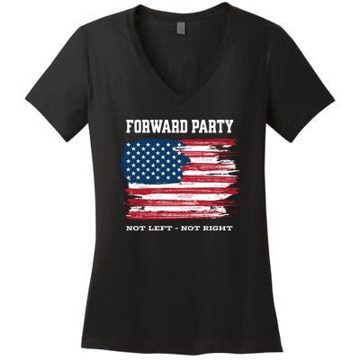 Forward Party Not Left Not Right Women's V-Neck T-Shirt