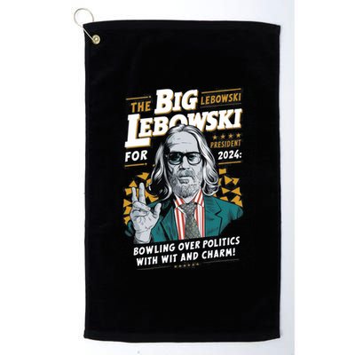 Funny Political Name Lebowski Political Election Vote 2024 Platinum Collection Golf Towel