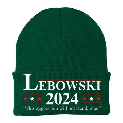 Funny Political Name Lebowski Political Election Vote 2024 Knit Cap Winter Beanie