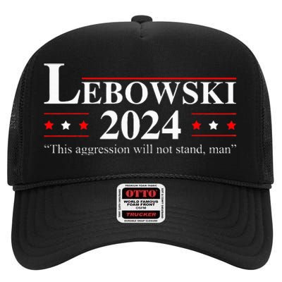 Funny Political Name Lebowski Political Election Vote 2024 High Crown Mesh Back Trucker Hat