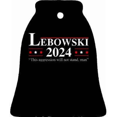 Funny Political Name Lebowski Political Election Vote 2024 Ceramic Bell Ornament