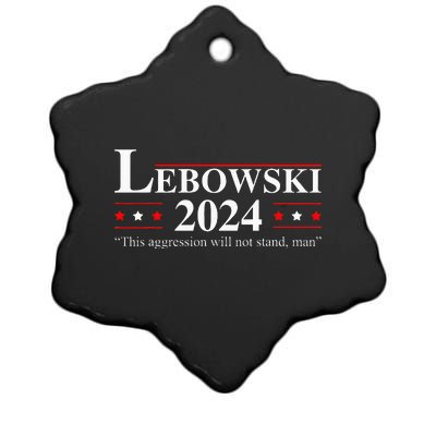 Funny Political Name Lebowski Political Election Vote 2024 Ceramic Star Ornament