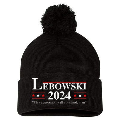 Funny Political Name Lebowski Political Election Vote 2024 Pom Pom 12in Knit Beanie