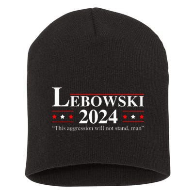 Funny Political Name Lebowski Political Election Vote 2024 Short Acrylic Beanie