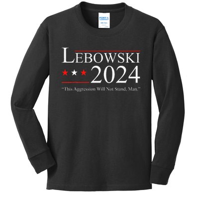 Funny Political Name Lebowski Political Election Vote 2024 Kids Long Sleeve Shirt