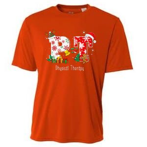 Funny PT Nurse Physical Therapy Santa Christmas Pajama Cooling Performance Crew T-Shirt