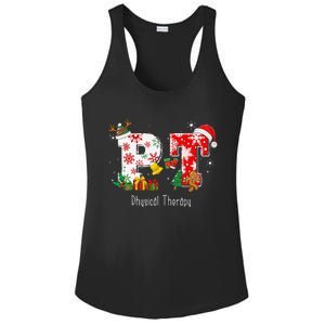 Funny PT Nurse Physical Therapy Santa Christmas Pajama Ladies PosiCharge Competitor Racerback Tank