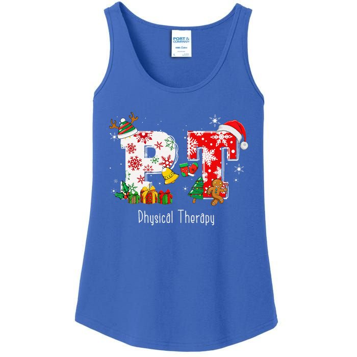 Funny PT Nurse Physical Therapy Santa Christmas Pajama Ladies Essential Tank