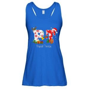 Funny PT Nurse Physical Therapy Santa Christmas Pajama Ladies Essential Flowy Tank