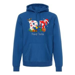 Funny PT Nurse Physical Therapy Santa Christmas Pajama Premium Hoodie