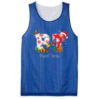 Funny PT Nurse Physical Therapy Santa Christmas Pajama Mesh Reversible Basketball Jersey Tank