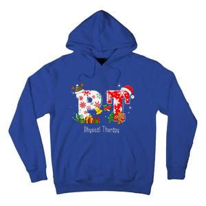 Funny PT Nurse Physical Therapy Santa Christmas Pajama Tall Hoodie