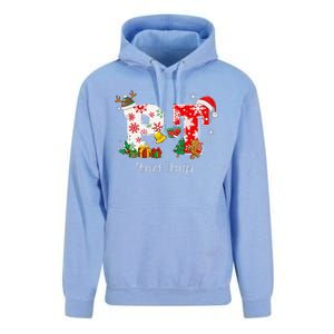 Funny PT Nurse Physical Therapy Santa Christmas Pajama Unisex Surf Hoodie