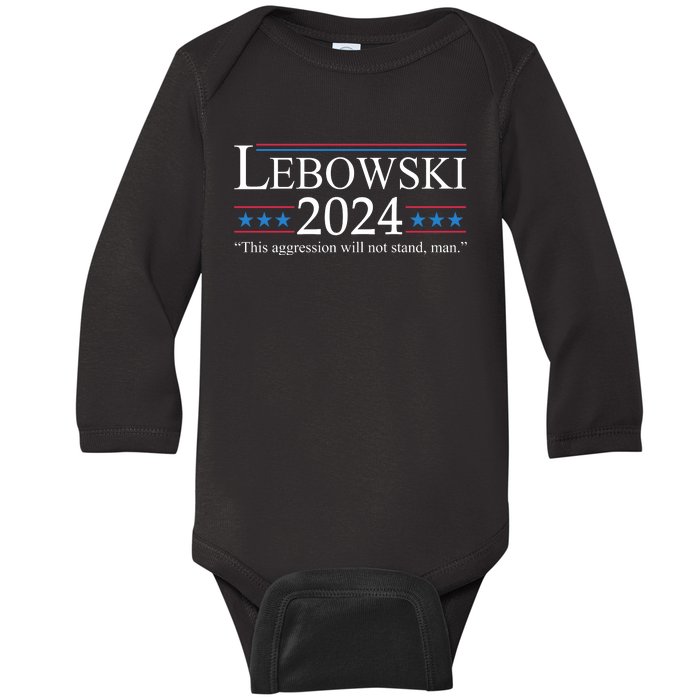 Funny Political Name Lebowski Political Election Vote 2024 Baby Long Sleeve Bodysuit