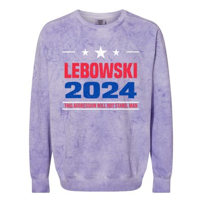 Funny Political Name Lebowski Political Election Vote 2024 Colorblast Crewneck Sweatshirt