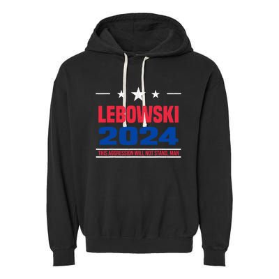 Funny Political Name Lebowski Political Election Vote 2024 Garment-Dyed Fleece Hoodie