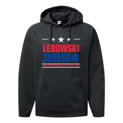 Funny Political Name Lebowski Political Election Vote 2024 Performance Fleece Hoodie