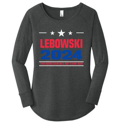 Funny Political Name Lebowski Political Election Vote 2024 Women's Perfect Tri Tunic Long Sleeve Shirt