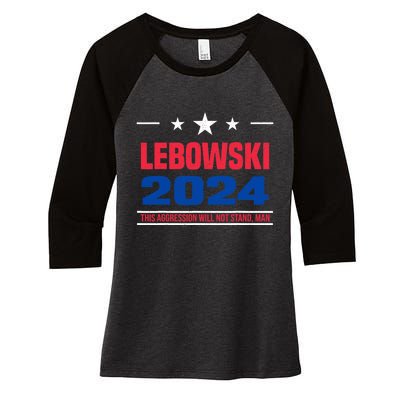 Funny Political Name Lebowski Political Election Vote 2024 Women's Tri-Blend 3/4-Sleeve Raglan Shirt