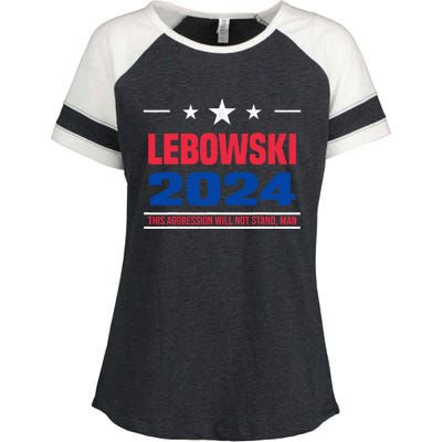 Funny Political Name Lebowski Political Election Vote 2024 Enza Ladies Jersey Colorblock Tee