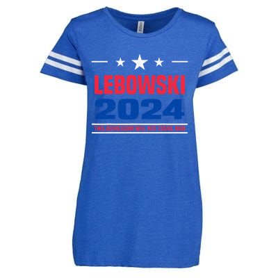 Funny Political Name Lebowski Political Election Vote 2024 Enza Ladies Jersey Football T-Shirt