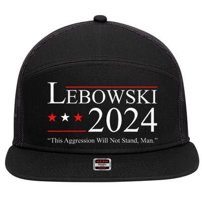 Funny Political Name Lebowski Political Election Vote 2024  7 Panel Mesh Trucker Snapback Hat