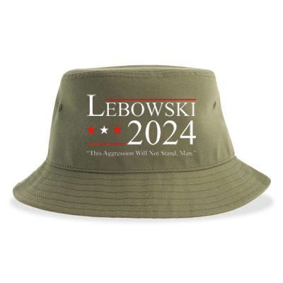 Funny Political Name Lebowski Political Election Vote 2024  Sustainable Bucket Hat