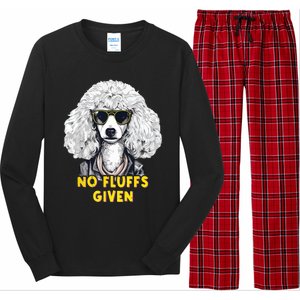 Funny Poodle No Fluffs Funny Gifts Poodles Lovers Funny Long Sleeve Pajama Set