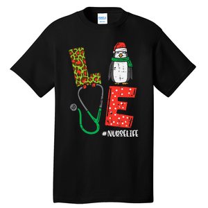 Festive Penguin Nurses Spreading Love this Christmas Tall T-Shirt