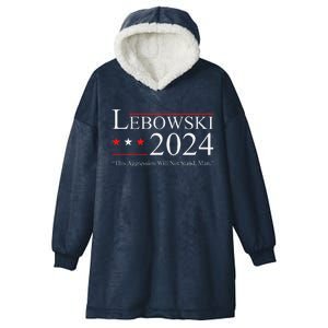 Funny Political Name Lebowski Political Election Vote 2024 Hooded Wearable Blanket