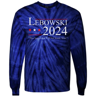 Funny Political Name Lebowski Political Election Vote 2024 Tie-Dye Long Sleeve Shirt