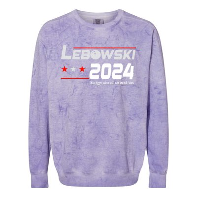 Funny Political Name Lebowski Political Election Vote 2024 Colorblast Crewneck Sweatshirt