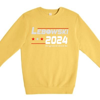 Funny Political Name Lebowski Political Election Vote 2024 Premium Crewneck Sweatshirt