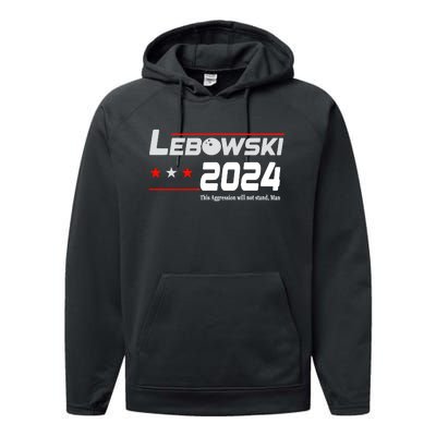 Funny Political Name Lebowski Political Election Vote 2024 Performance Fleece Hoodie